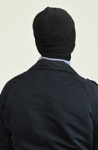 Bonnet Prêt avec Noeud 0027-01 Noir 0027-01