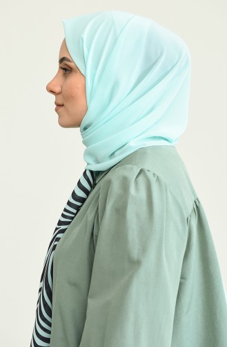 Lamra Châle Mousseline a Motifs Zébre 50001-08 Vert eau 50001-08