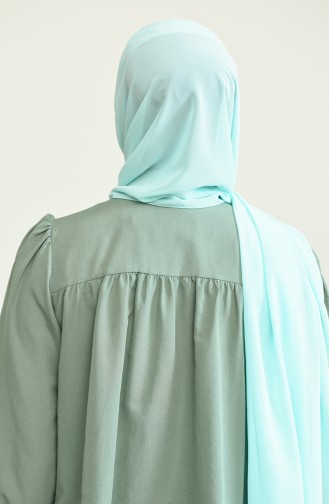 Lamra Châle Mousseline a Motifs Zébre 50001-08 Vert eau 50001-08