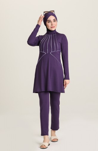 Purple Swimsuit Hijab 1003-03