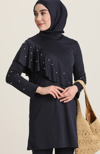 Dunkelblau Hijab Badeanzug 2216-02