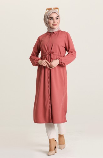 Beli Bağcıklı Tunik 2201-04 Gül Kurusu