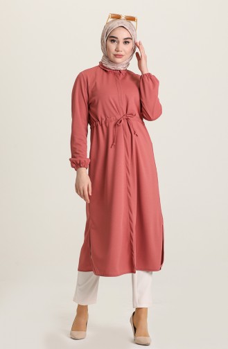 Beli Bağcıklı Tunik 2201-04 Gül Kurusu