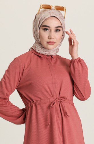 Beli Bağcıklı Tunik 2201-04 Gül Kurusu