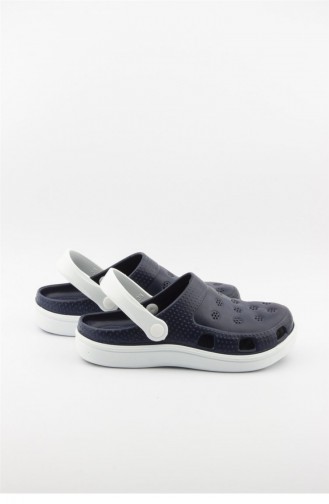 Navy Blue Kid s Slippers & Sandals 4090.MM LACIVERT-BEYAZ