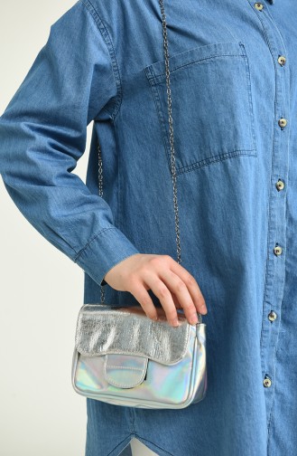 Silver Gray Shoulder Bags 0802-02