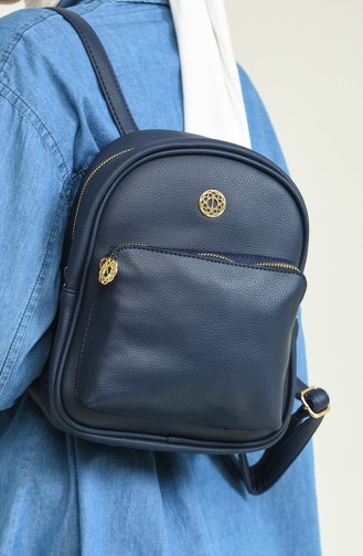 Navy Blue Backpack 0077-03