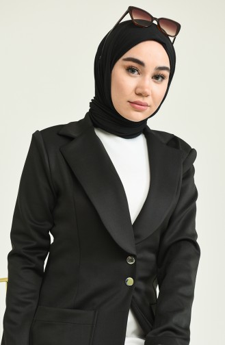 Oyya Scuba Blazer Ceket 228412-01 Siyah