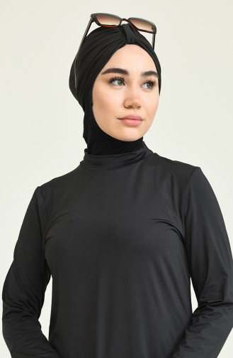 Black Swimsuit Hijab 02158-01