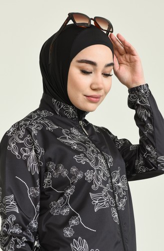 Black Swimsuit Hijab 22235-01