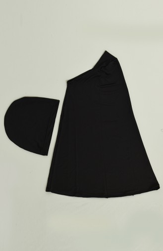 Schwarz Hijab Badeanzug 22235-01