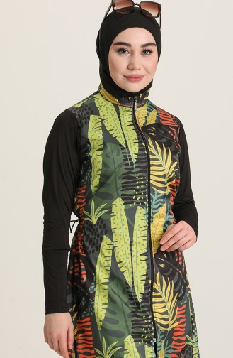 Grün Hijab Badeanzug 22426-01