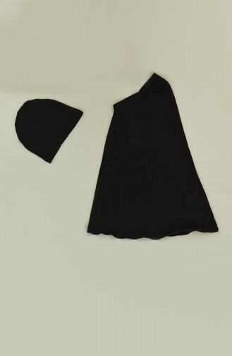 Schwarz Hijab Badeanzug 22654-01