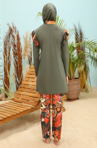 Grün Hijab Badeanzug 2205-01