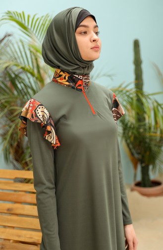 Grün Hijab Badeanzug 2205-01