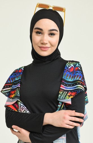 Blau Hijab Badeanzug 2225C-01