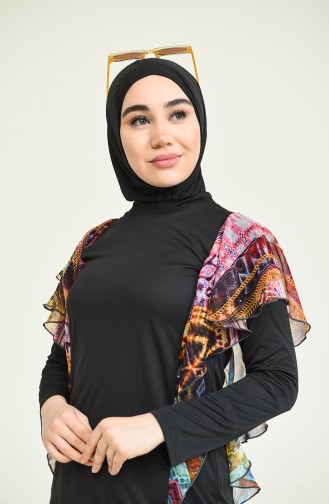 Lila Hijab Badeanzug 2225C-02