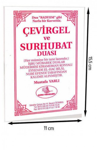 Çevirgel Surhubat Duası 1366