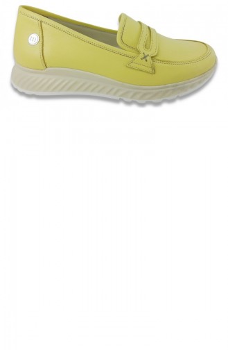 Light Yellow Woman Flat Shoe 11534