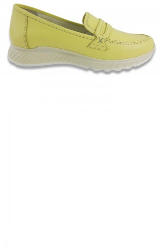 Light Yellow Woman Flat Shoe 11534