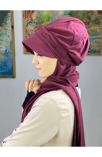 Dark Damsons Ready to wear Turban 24BST060322-01