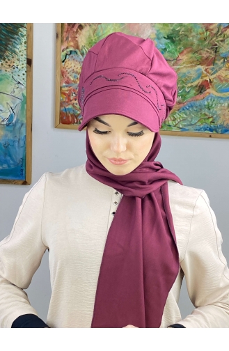 Dark Damsons Ready to wear Turban 24BST060322-01