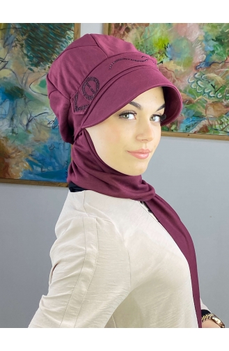 Dark Damsons Ready to wear Turban 24BST060322-01