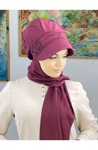 Dark Damsons Ready to wear Turban 24BST060322-01