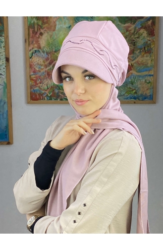 Light Lilac Ready to Wear Turban 24BST060322-04