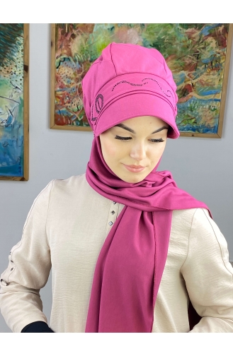 Fuchsia Ready to wear Turban 24BST060322-05