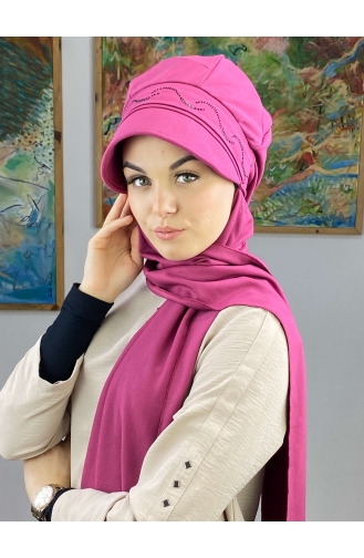 Fuchsia Ready to wear Turban 24BST060322-05