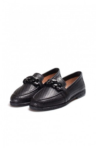 Black Women`s Flats 710ZA51050.Siyah