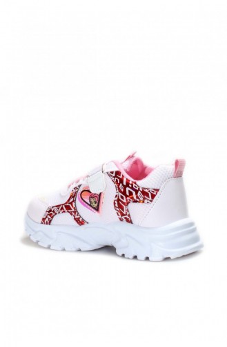 Unisex Çocuk Sneaker Ayakkabı 868Xca047 Beyaz Kırmızı