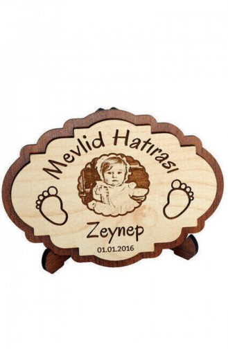 Ahşap Magnet Fotoğraf Baskılı Bebek Mevlüt Hediyesi 50 Adet