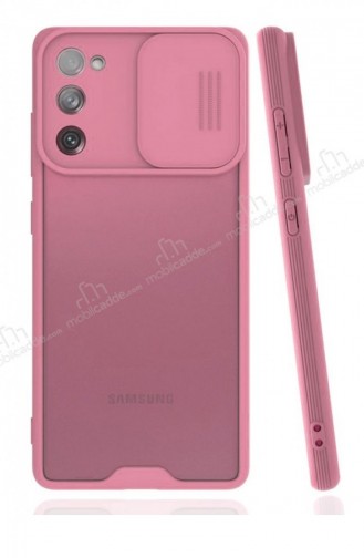 Lens Thin Samsung Galaxy S20 Fe Kamera Korumalı Pembe Silikon Kılıf