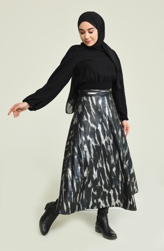 Silver Gray Skirt 85027A-01