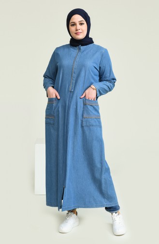 Jeansblau Trenchcoat 0640-01