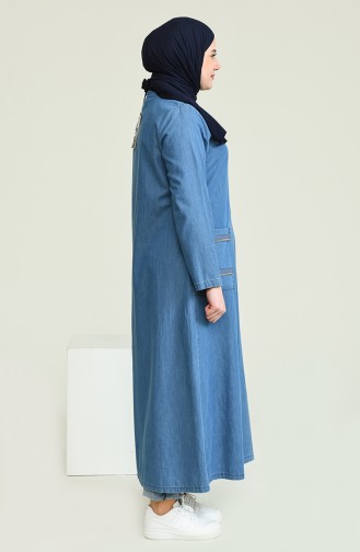 Jeansblau Trenchcoat 0640-01