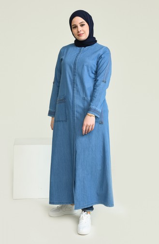 Jeansblau Trenchcoat 0641-02