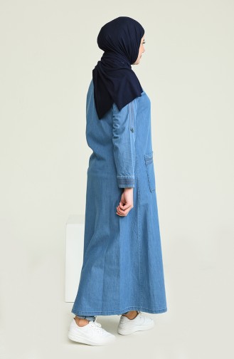 Jeansblau Trenchcoat 0641-02