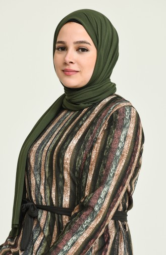 Ensemble Deux Pieces Tunique Pantalon Grande Taille 2616A-02 Khaki 2616A-02