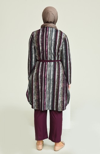 Ensemble Deux Pieces Tunique Pantalon 2616A-04 Plum 2616A-04