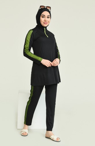 Grün Hijab Badeanzug 2207-01