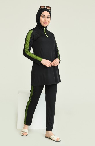 Green Modest Swimwear 2207-01