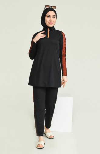 Orange Hijab Badeanzug 2207-02