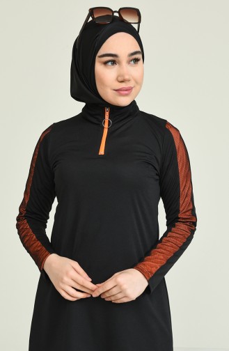 Orange Hijab Badeanzug 2207-02