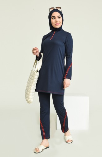 Navy Blue Swimsuit Hijab 2212-01