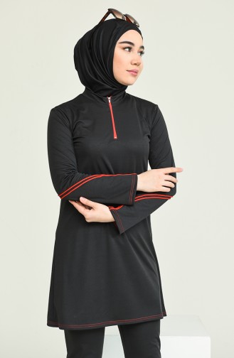 Black Modest Swimwear 2212-02