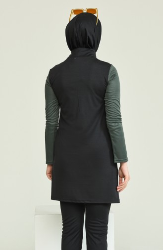 Grün Hijab Badeanzug 2217-01