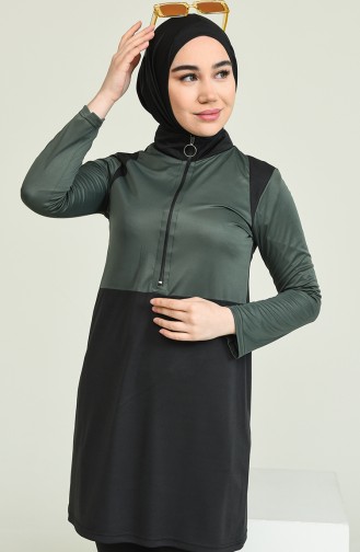 Grün Hijab Badeanzug 2217-01